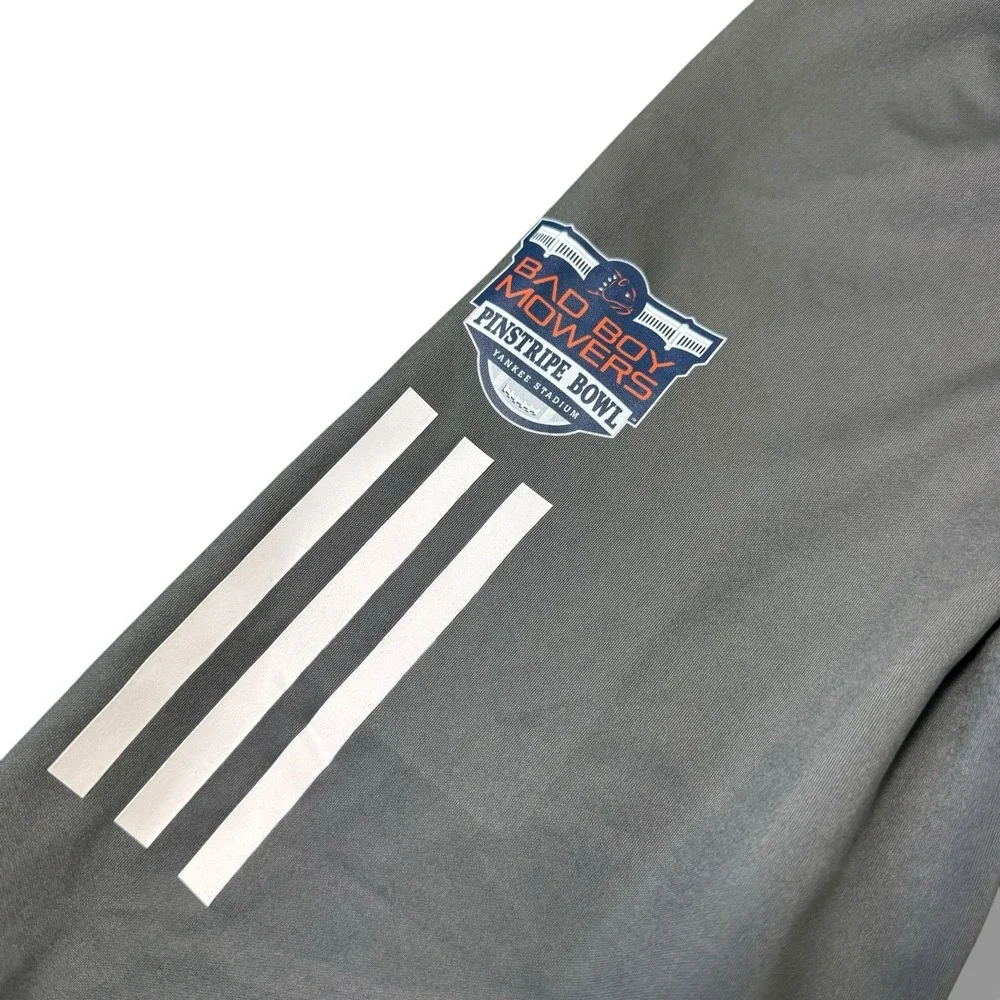 Adidas Miami Hurricanes Team Issued Yankee Stadium Pinstripe Bowl 1/2 Zip Jacket